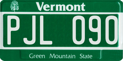 VT license plate PJL090