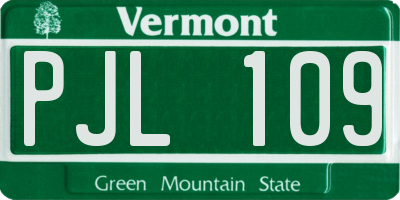 VT license plate PJL109