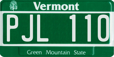VT license plate PJL110