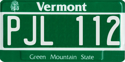 VT license plate PJL112