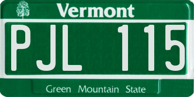 VT license plate PJL115