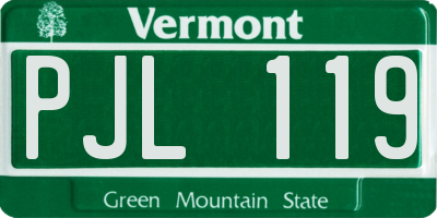VT license plate PJL119