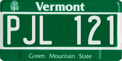 VT license plate PJL121