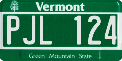 VT license plate PJL124
