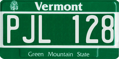 VT license plate PJL128