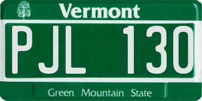 VT license plate PJL130