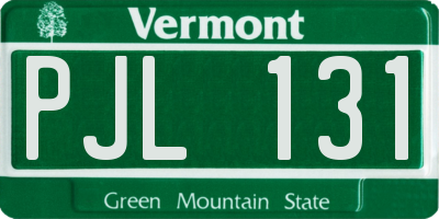 VT license plate PJL131