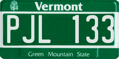 VT license plate PJL133