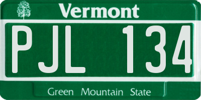 VT license plate PJL134