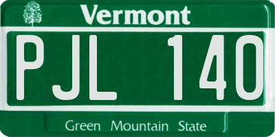 VT license plate PJL140