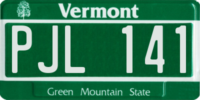 VT license plate PJL141