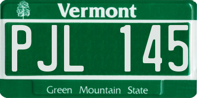 VT license plate PJL145