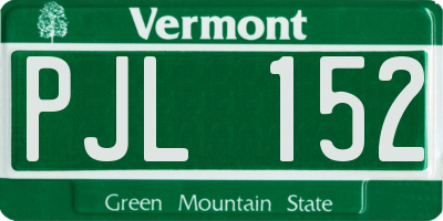 VT license plate PJL152