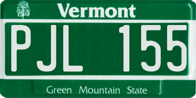 VT license plate PJL155
