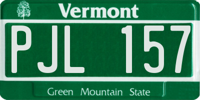 VT license plate PJL157
