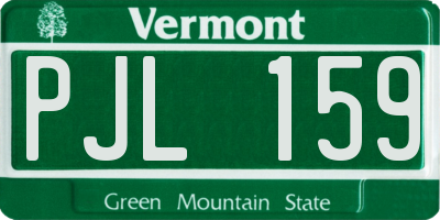 VT license plate PJL159