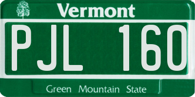 VT license plate PJL160