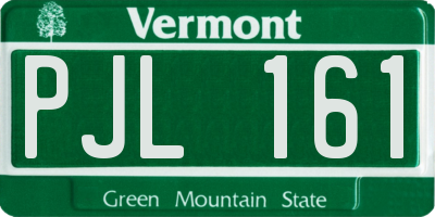 VT license plate PJL161