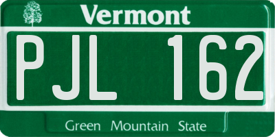 VT license plate PJL162
