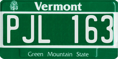 VT license plate PJL163