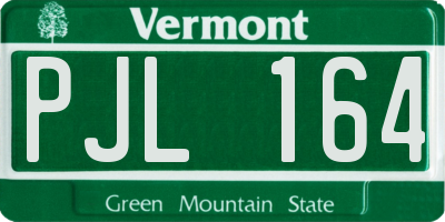 VT license plate PJL164