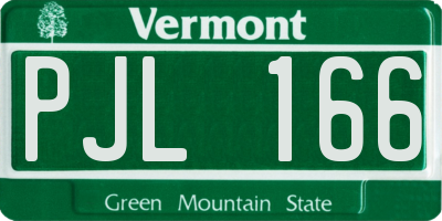 VT license plate PJL166
