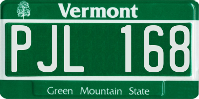 VT license plate PJL168