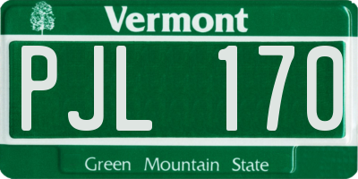 VT license plate PJL170