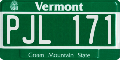 VT license plate PJL171