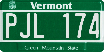 VT license plate PJL174