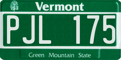 VT license plate PJL175