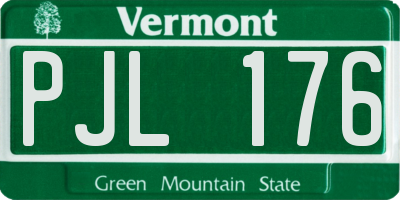 VT license plate PJL176