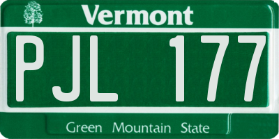 VT license plate PJL177