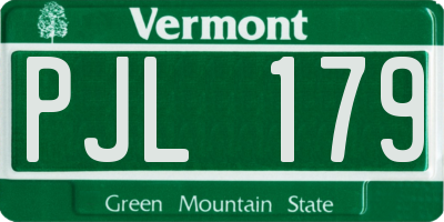 VT license plate PJL179