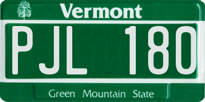 VT license plate PJL180