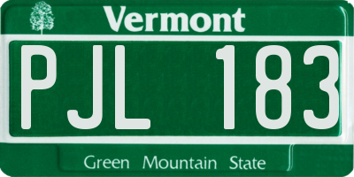 VT license plate PJL183