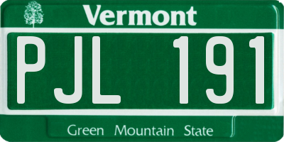 VT license plate PJL191