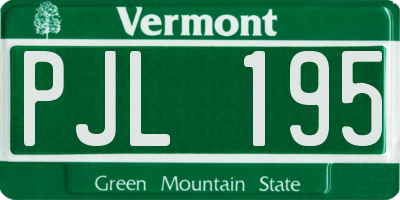 VT license plate PJL195
