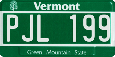 VT license plate PJL199