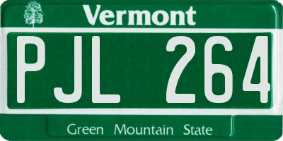 VT license plate PJL264