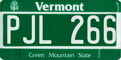 VT license plate PJL266