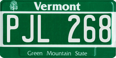 VT license plate PJL268