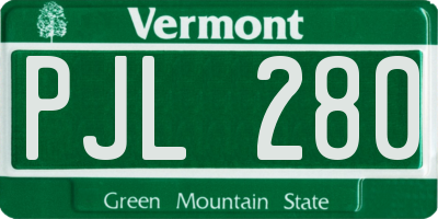VT license plate PJL280