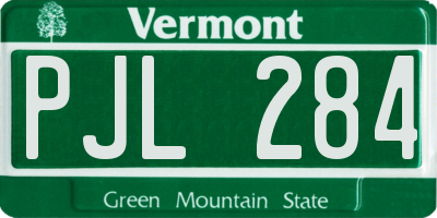 VT license plate PJL284