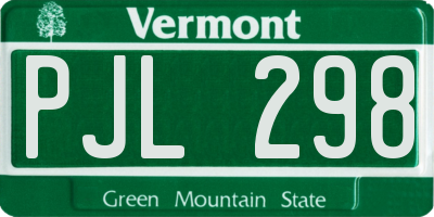 VT license plate PJL298