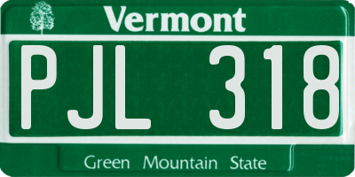 VT license plate PJL318