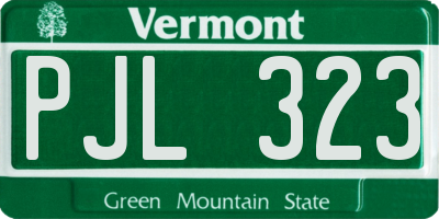 VT license plate PJL323