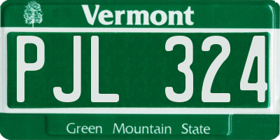 VT license plate PJL324