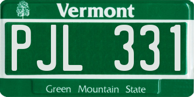 VT license plate PJL331