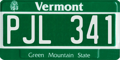 VT license plate PJL341